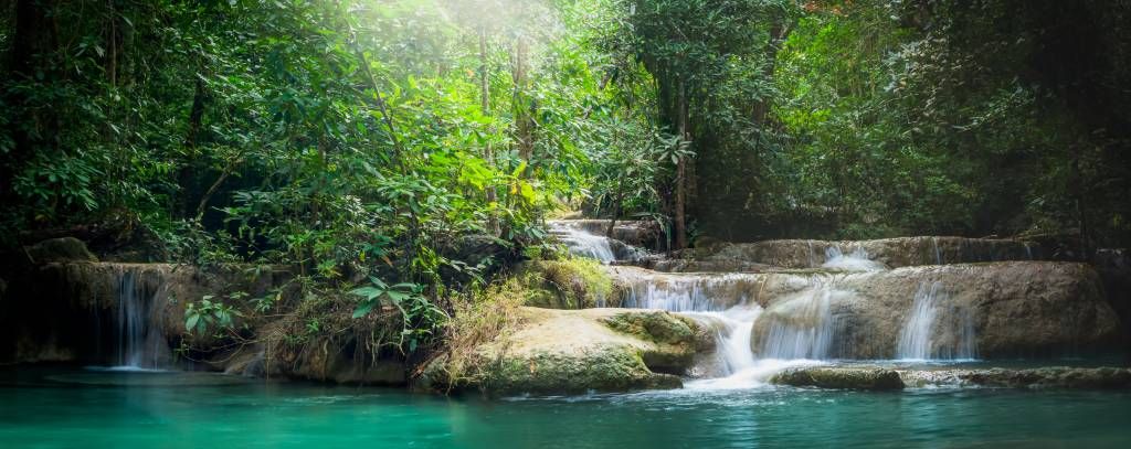 Erawan waterval in Thailand