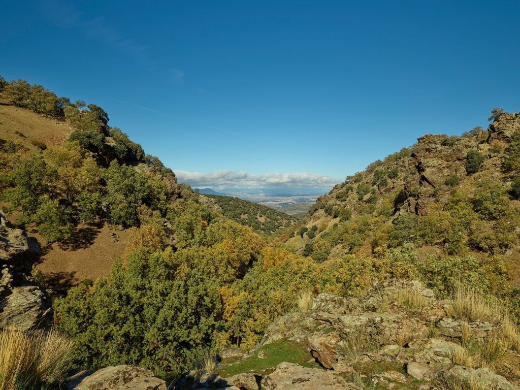 Kijkje door het berglandschap