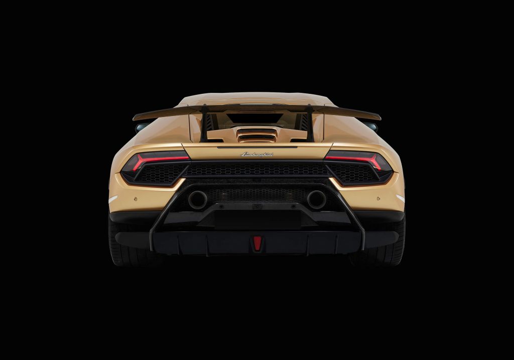 Lamborghini Huracán - Achterkant, zwart