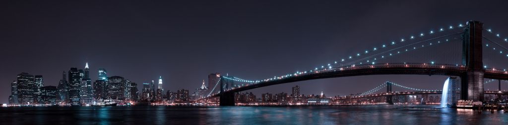 Manhattan Skyline and Brooklyn Bridge