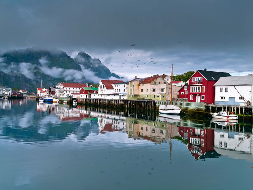 Huizen op de Lofoten