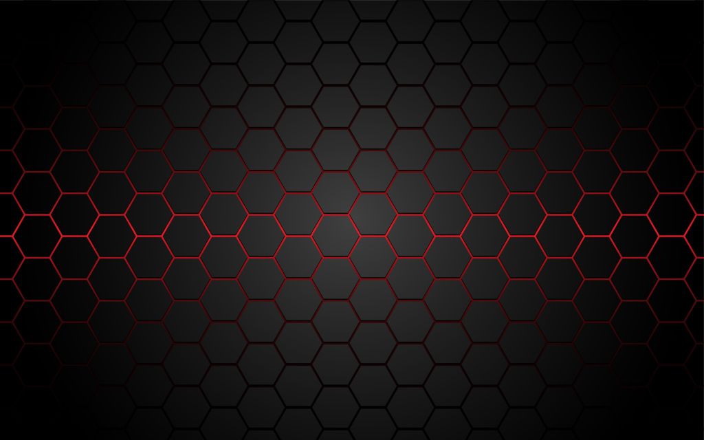 Rood gloeiende hexagons