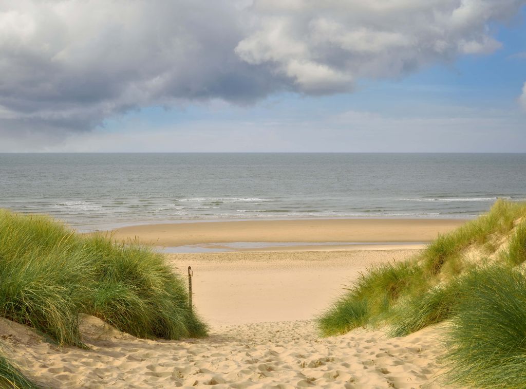 Strandopgang aan de kust