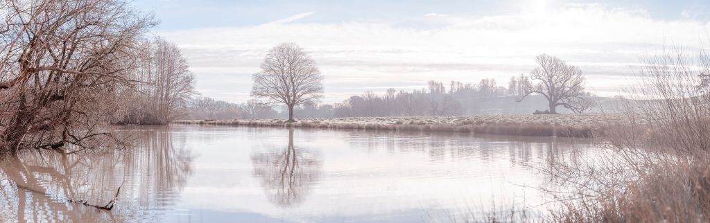 Verlaten winter landschap