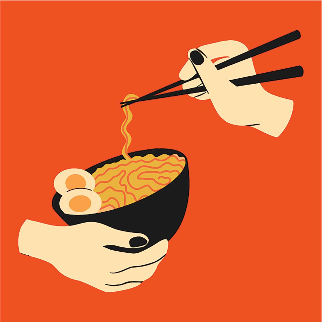 Chopsticks en ramen