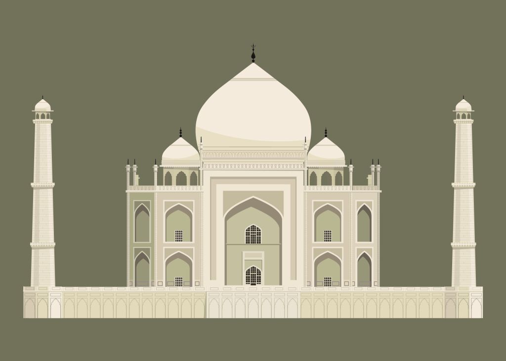 Illustratie van Taj Mahal