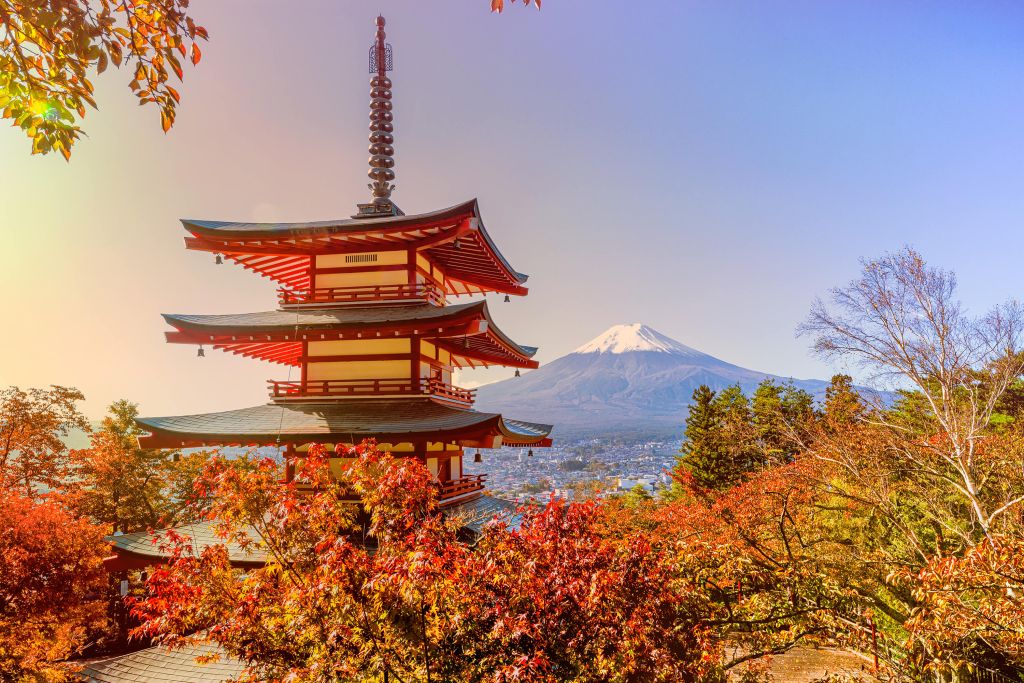 Fuji en Chureito Pagoda