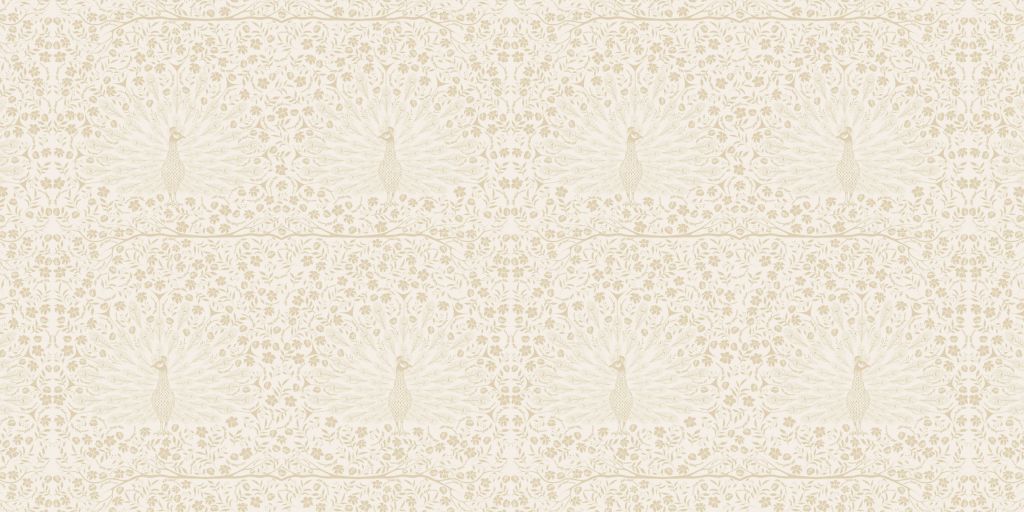 Klassiek Elegante Pauwenpracht Patroon - beige