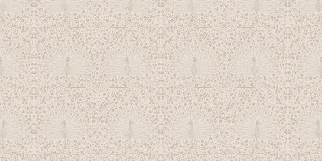 Klassiek Elegante Pauwenpracht Patroon - taupe