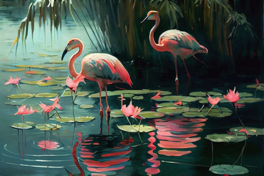 Waterlelie Flamingo Oase