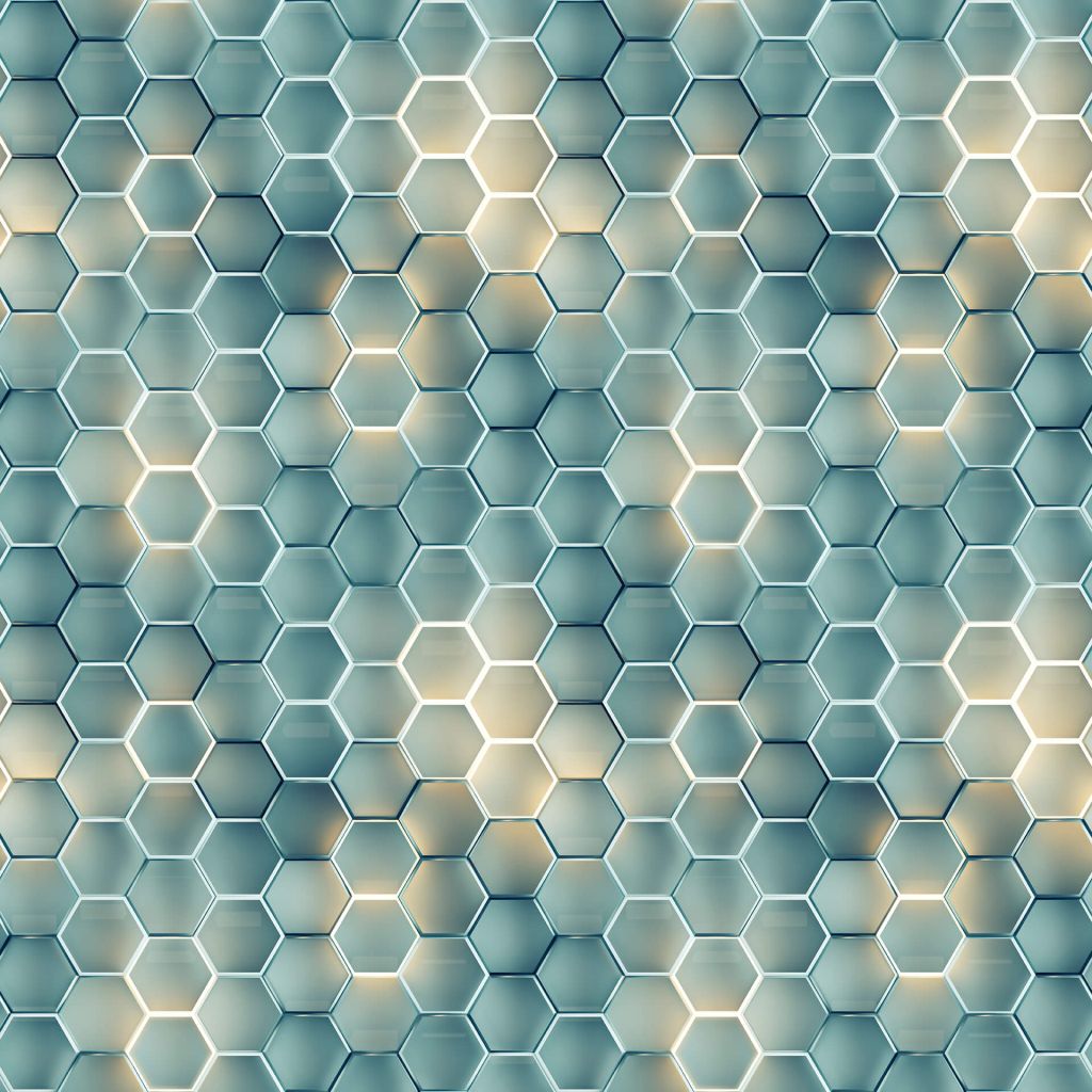 Glimmende hexagons