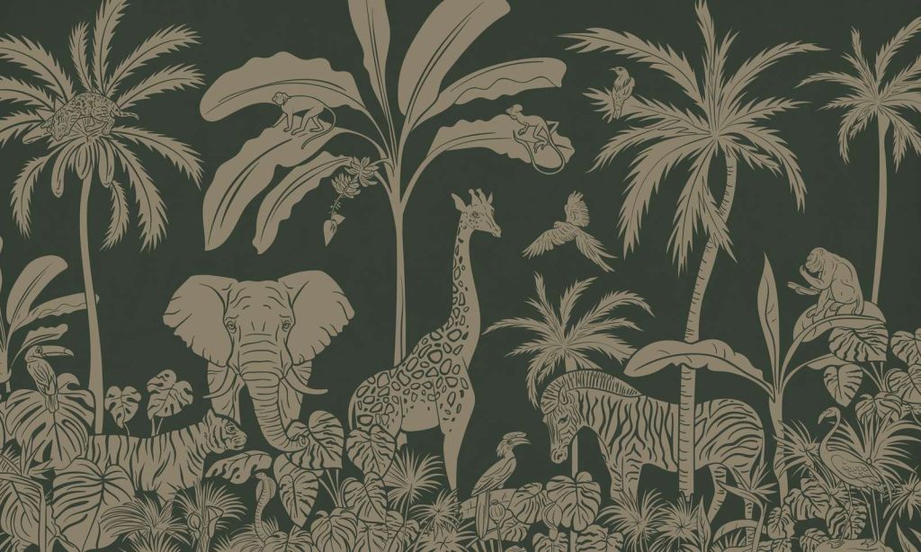 Monochrome Jungle - Green Vintage